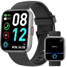 Smartwatch Fitpolo ID208Plus, ekranem 1,8'' IP68, ponad 110 trybów, czarny