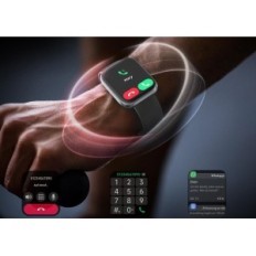 Smartwatch Ftpolo ID208Plus, 1,8 '' zaslon IP68, več kot 110 načinov, črna