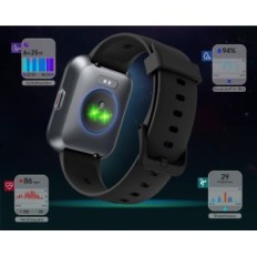 SmartWatch FTPOLO ID208Plus, 1,8 '' IP68-näyttö, yli 110 tilaa, musta