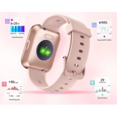 SmartWatch FTPOLO ID208Plus, 1,8 '' IP68-näyttö, yli 110 tilaa, vaaleanpunainen