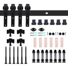 Sliding door system 274 cm, Door width 61 cm, Black color