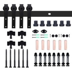 Bīdāmās durvju sistēma 274 cm, durvju platums 61 cm, melna krāsa