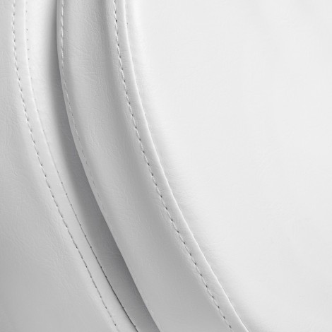 Fauteuil cosmétique électrique SILLON CLASSIC 3 moteurs avec repose-pieds blanc — gros plan assise