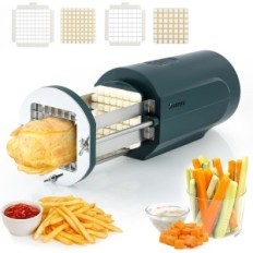 Slicer elétrico para Batatas Huanyu WL-WDN-PC01, 2 lâminas, verde
