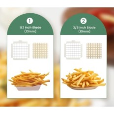 Elektrische slicer voor Huanyu WL-WDN-PC01 Aardappelen, 2 bladen, groen