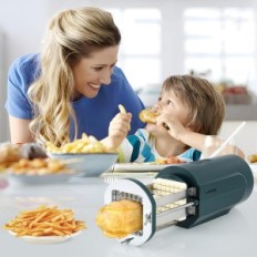 Slicer elétrico para Batatas Huanyu WL-WDN-PC01, 2 lâminas, verde