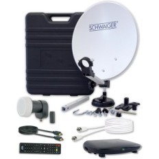 Sistema de satélite digital para acampar Schwaiger, 10 m, 35 x 38 cm, usado