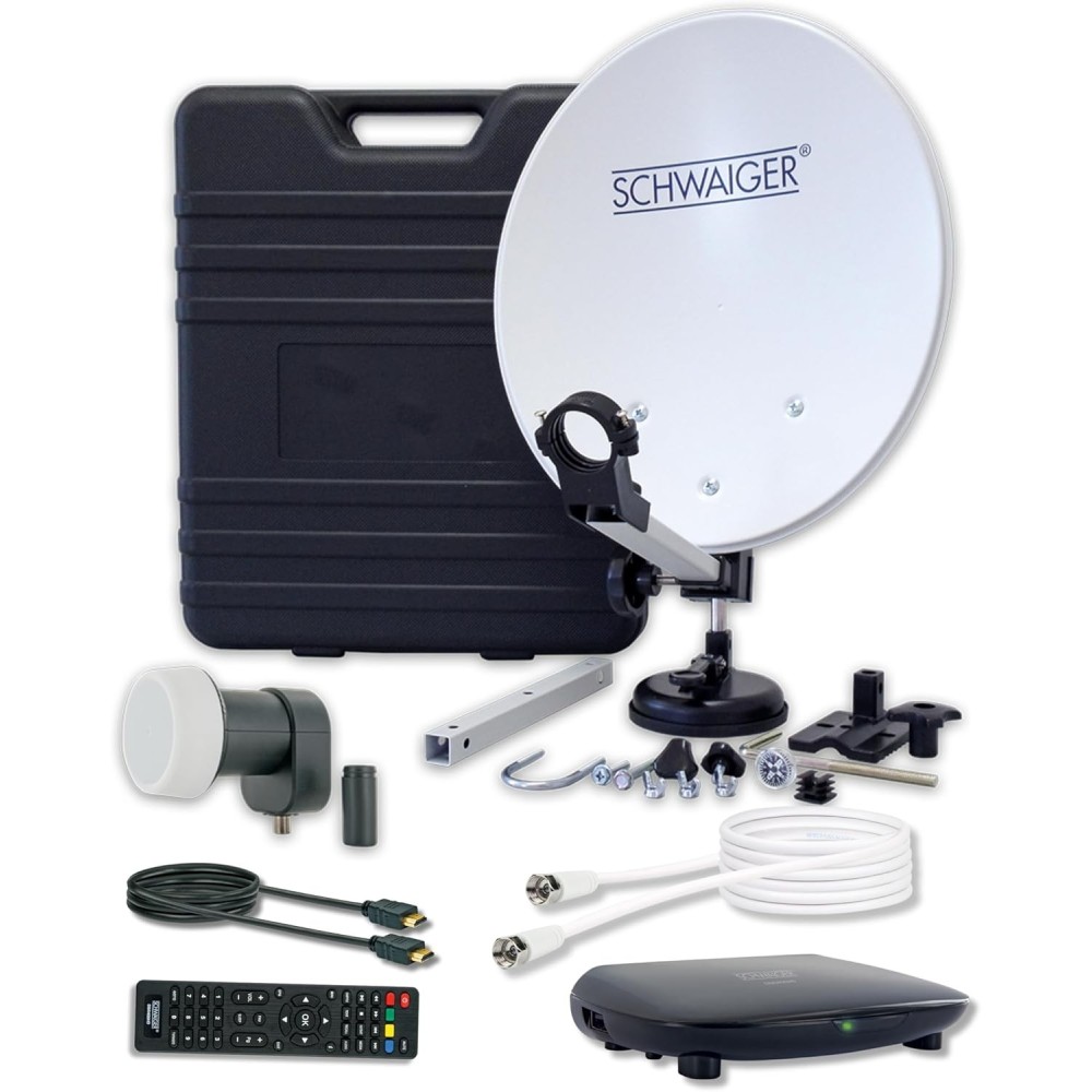 Digital satellite system for camping Schwaiger, 10 m, 35 x 38 cm, Used