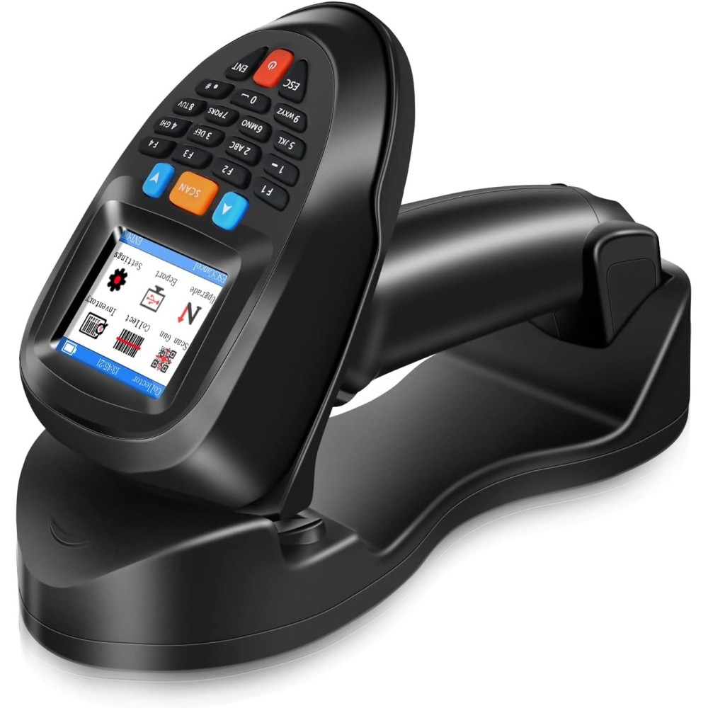 Wireless JRHC 1D 2.2 "barcode scanner with charging station