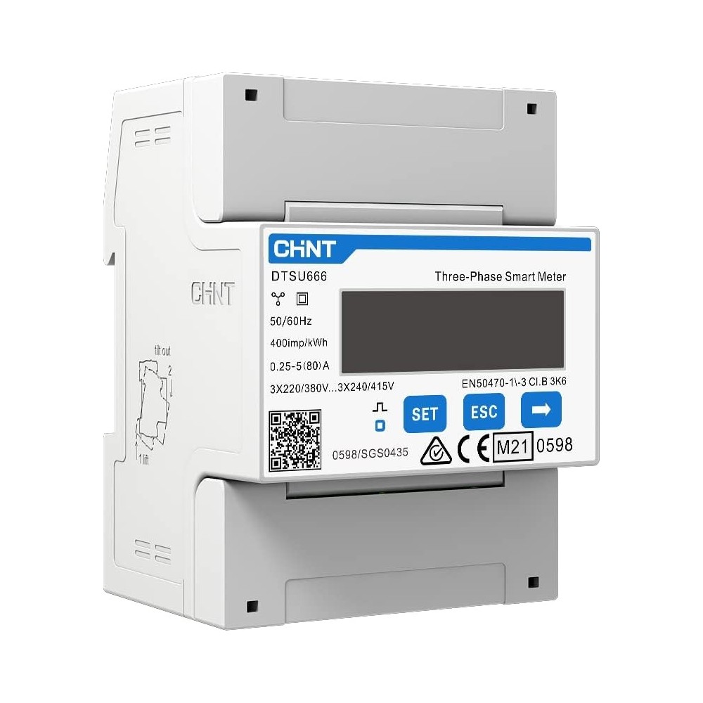 DTTSU666 de la Chint-phase intelligente, DIN avec certificat moyen