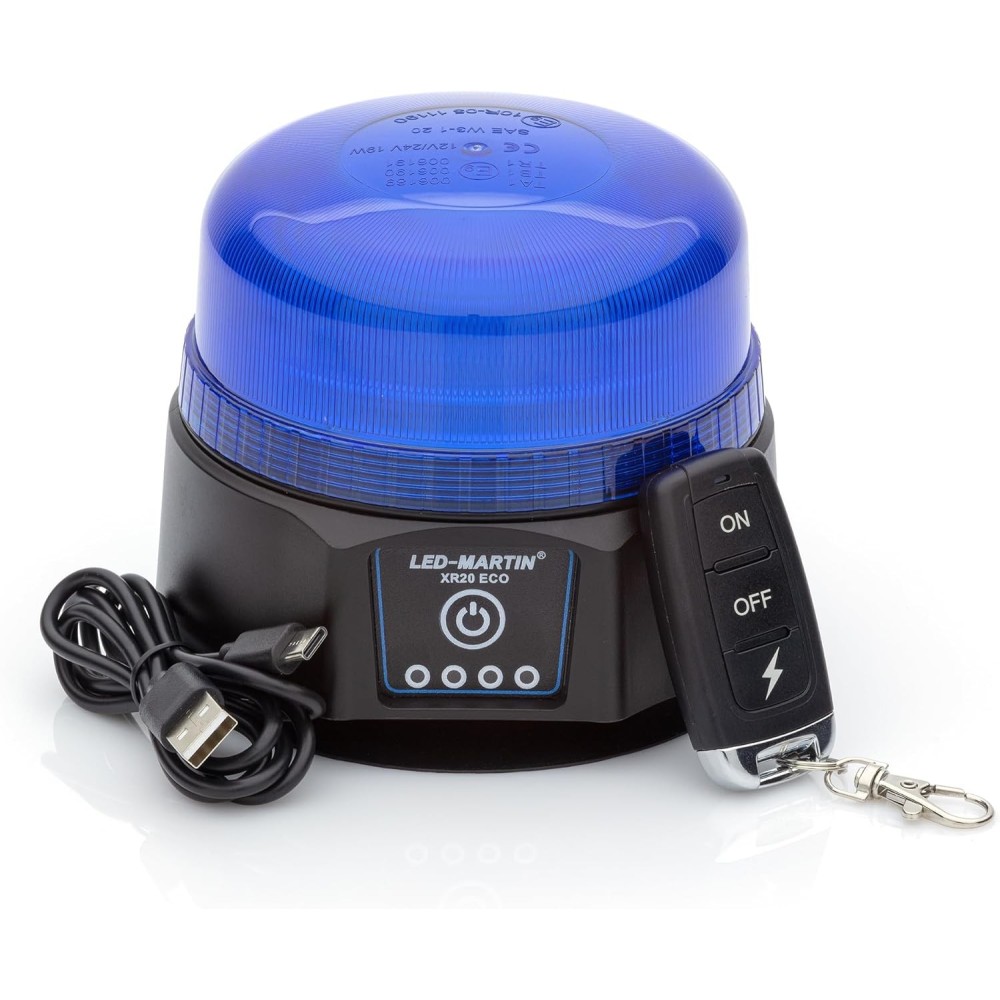 LED-MARTIN XR20 Eco Opozorilna svetilka Blue, Magnet, razstava