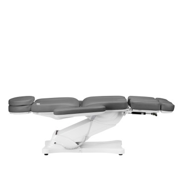 Cadeira elétrica cosmética SILLON CLASSIC 3 motores com apoio para pedicure cinza — vista lateral
