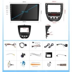 Auto raadio Podfo 10 '' Carplay Android jaoks TOYOTA / PEUGEOTA / CITROEN