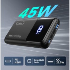 Power Bank Iniu BI-B62 45 W, 15 000 mAH, PD3.0 QC4.0, utgångar 3 A