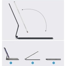 D INGRICH billentyűzet esetében iPad Air 11 M2 2024, háttérvilágítással