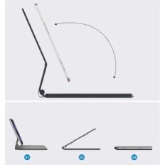 Caso con tastiera D Dingrich a iPad Air 11 m2 2024, con retroilluminazione