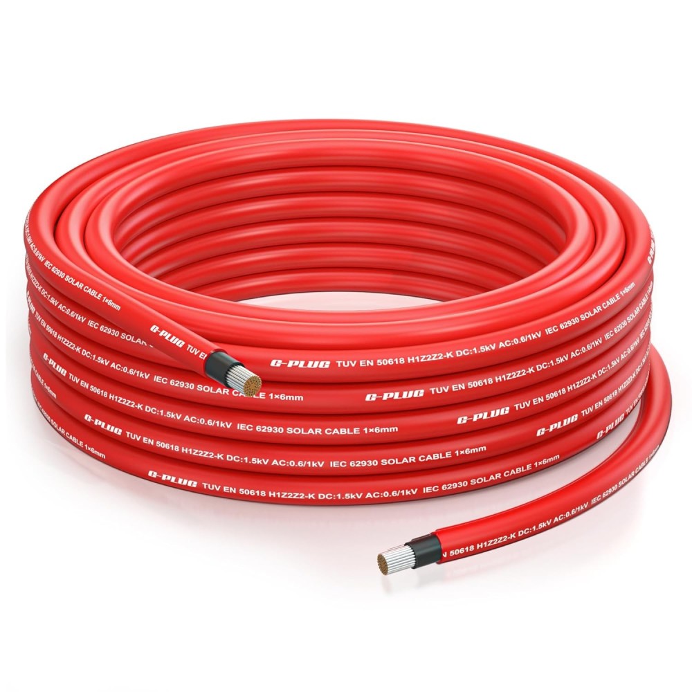 G-plug kabel GP-sol6-50m-Rd za 50 m, 6 mm, crvene fotonaponske ploče