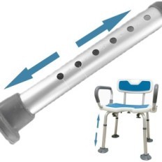 Anythly Duschstuhl, 150 kg, 57 x 37,1 x 15 cm, weiß