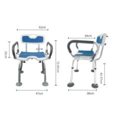Anythly duschstol, 150 kg, 57 x 37,1 x 15 cm, vit