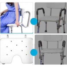 Qualunque sedia da doccia, 150 kg, 57 x 37,1 x 15 cm, bianco