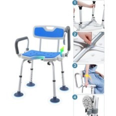 Qualunque sedia da doccia, 150 kg, 57 x 37,1 x 15 cm, bianco