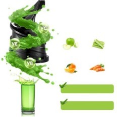 Aaabosi Juicer, 200 W, omvänd funktion, grå