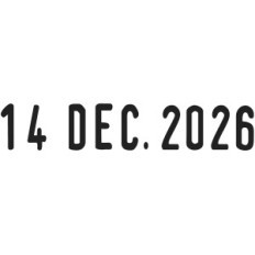 Minidater Trodat, svart bläck, tryck: 20 x 3,8 mm, 10 st