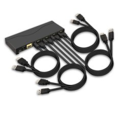 CKLUU KVM-lüliti, HDMI USB3.0, 4 porti, 4K 60 Hz, 5 V