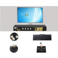 CKLUU KVM Switch, HDMI USB3.0, 4 porte, 4K 60 Hz, 5 V