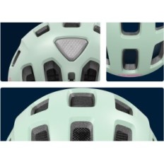 ABUS S 48-54 cm čelada zamrznjena Mint za otroke in odrasle z LED in regulacijo