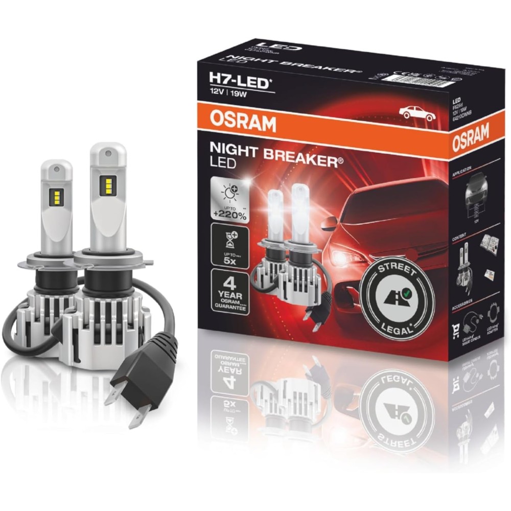 LED voor diode passerende OSRAM, 12V, 19W, P * 26D, 64210DWNB, 2 stuks.