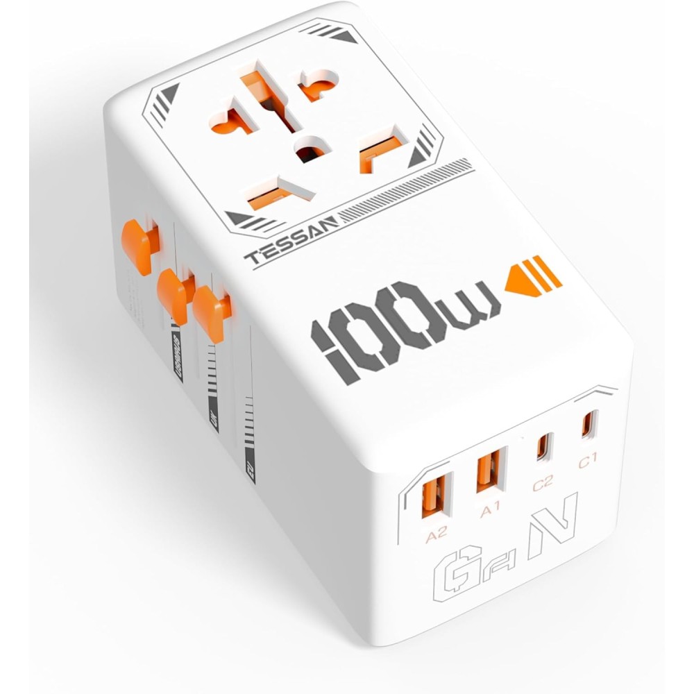 Tessan TS-WTA04, 100W, 250 V, 18W, Hvit og Oransje