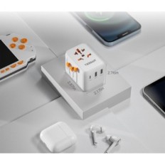 Adaptador Tessan 635FC, 2,4A / 12W, 3A / 15W, branco