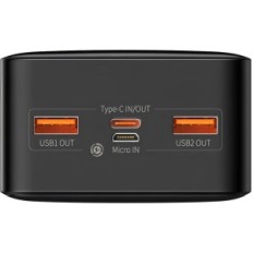 Powerbank Baseus 20W 30000 MAH, 2xusb / 1xyPe-C, 1xmicro USB