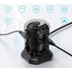 Nveeshox tp-vb4u8e-c / c / tp-vb4u81-c nettverksfilter, USB-C, 4000W, 16A, svart