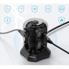 Nveeshox TP-VB4U8E-C / C / TP-VB4U81-C-omrežni filter, USB-C, 4000W, 16a, črna