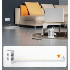 TESSAN TPS05- DE- C, 8- szakasz, 3 USB A, USB C, 16 A, 3600 W