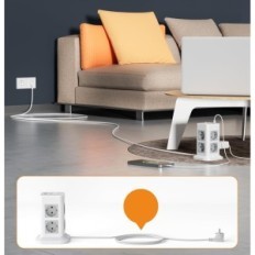 Tessan TPS03-DE-2C, 1 USB, 2 USB C, 3600 W, 125 V, 2 M