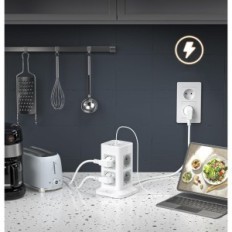 Tessan TPS03-DE-2C, 1 USB, 2 USB C, 3600 W, 125 V, 2 M