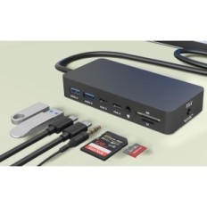 Docking stacija YEMIE PRO, MicroSD, VGA 1080P @ 60Hz, HDMI 4K @ 30Hz, USB 3.0