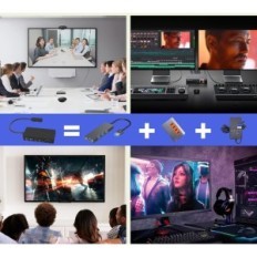 Priključna stanica YeaMie Pro, microSD, VGA 1080p @ 60Hz, HDMI 4K @ 30Hz, USB 3.0