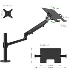 Monitori / sülearvuti klamber Vioson 1s PRO 17-32 "12-17"