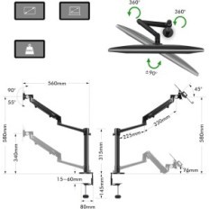 Παρακολούθηση / Laptop Bracket Vioson 1S Pro 17-32 "12-17"
