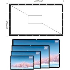 Gran pantalla de proyección de 200 pulgadas de vercorkina, 16: 9, usado