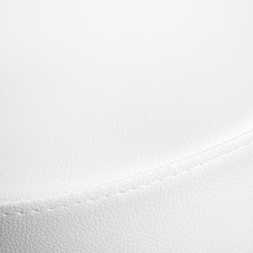Cosmetic stool AM-304G white — close-up of the seat