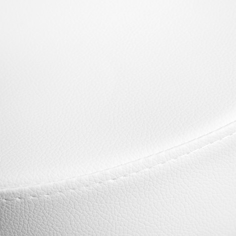 Banco cosmético AM-304G branco — close-up do assento