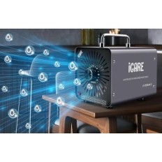 OZÓNY Generátor ICAE 30000 mg / h, 45W, 45 dB, 16,3 x 21,5 x 16 cm, sivá