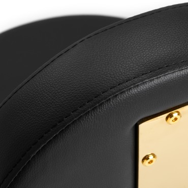 Sgabello cosmetico AM-304G nero — primo piano della seduta