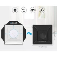 Puluz κουτί 40 cm, 16x16 ίντσες, 4 χρώματα φόντου φορητή φωτογραφία σκηνή