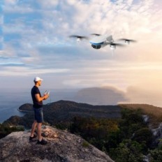 Mini Dron Geneerc, 1080p, Wi-Fi, 7,4V 1600mAh, valkoinen